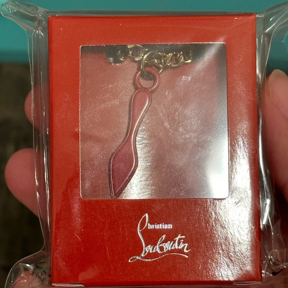 Christian Louboutin Red Signature shoe Silhouette Necklace - Picture 8 of 16